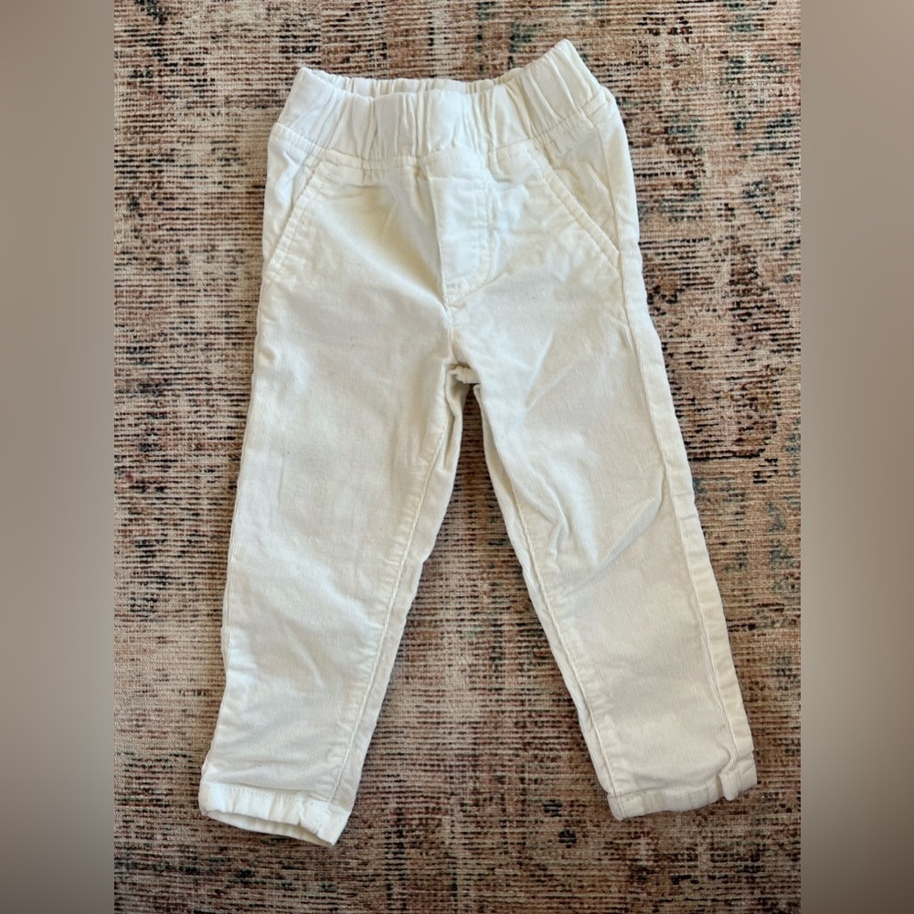 Carters White Corduroy Pants Size 12 Months